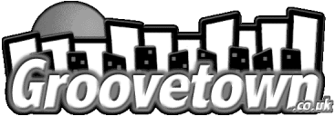 The Groovetown logo. Black and white, to give it a melancholy feel. Clever, see.