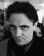 A photograph of Tony Slattery. It's classy because it's in black and white, see?